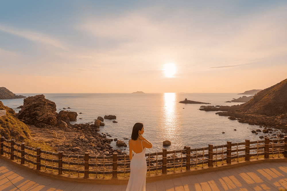 Ngắm ho&agrave;ng h&ocirc;n cực chill tại Eo Gi&oacute; Quy Nhơn (Nguồn: Internet).